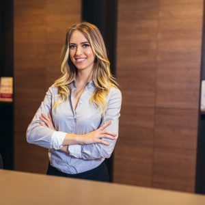 Picture of pretty receptionist at work